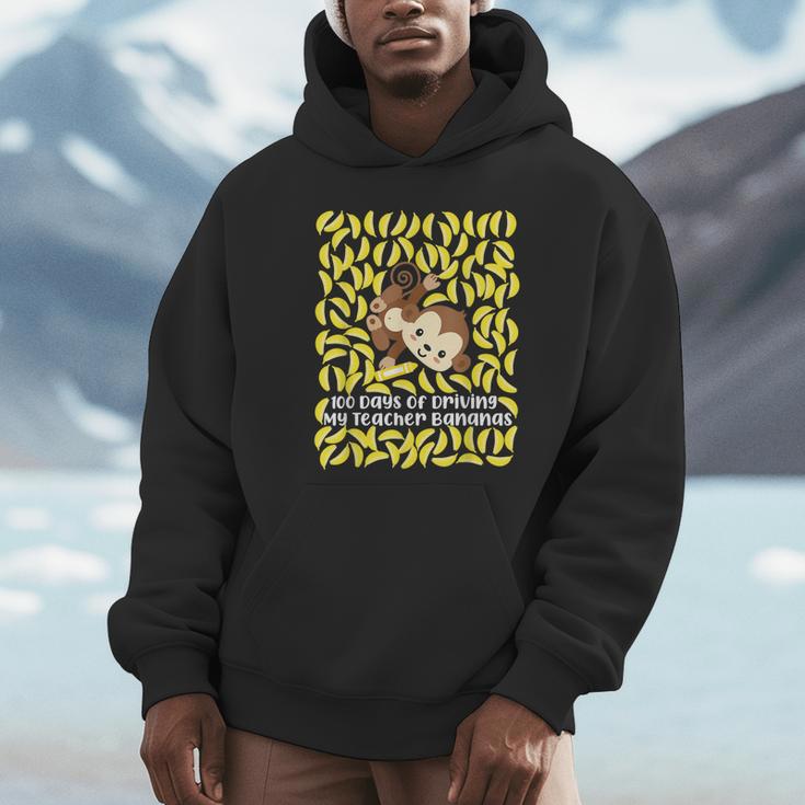 100th Day Of School Teacher Monkey Pun Banana For Men Women Girls Kids Unisex Hoodie, novelty gifts, funny gifts