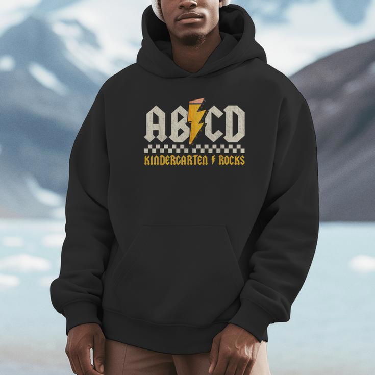 ABCD Kindergarten Rocks Pencil Lightning Students Teachers Unisex Hoodie, novelty gifts, funny gifts