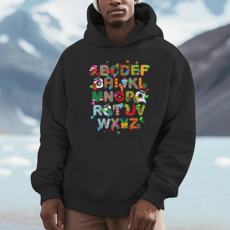 ABCs Learning Kindergarten Teacher Christmas Lights Alphabet For Men Women Kids Unisex Hoodie, novelty gifts, funny gifts ABCs Learning Kindergarten Teacher Christmas Lights Alphabet For Men Women Kids Unisex Hoodie, novelty gifts, funny gifts