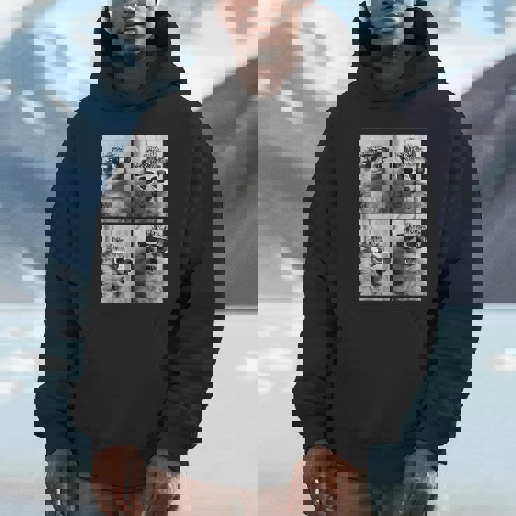 Adorable Hedgehog Sunglasses Animal Photo Forest Animal Hoodie