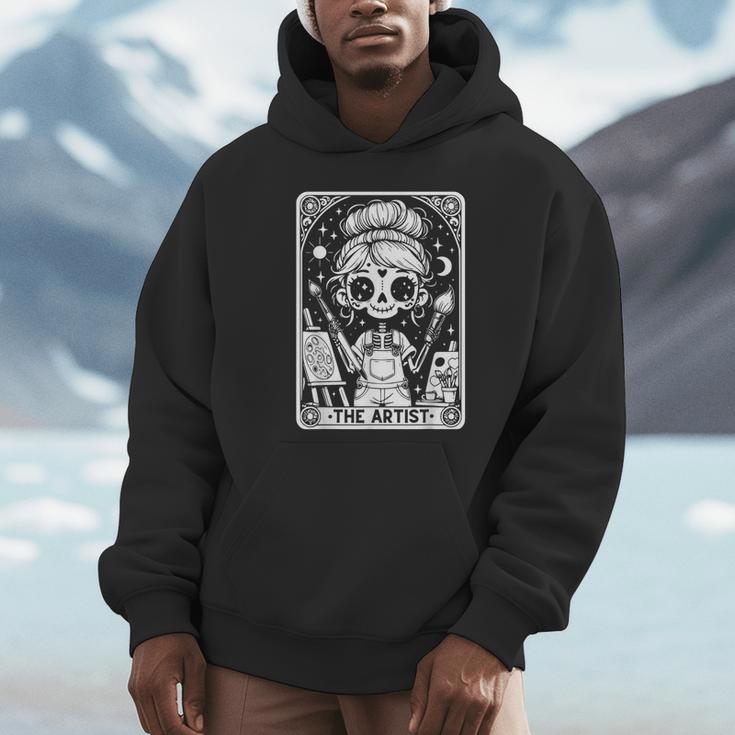 Artist Tarot Card Skeleton Painter Art Teacher Witchy Unisex Hoodie, novelty gifts, funny gifts Artist Tarot Card Skeleton Painter Art Teacher Witchy Unisex Hoodie, novelty gifts, funny gifts