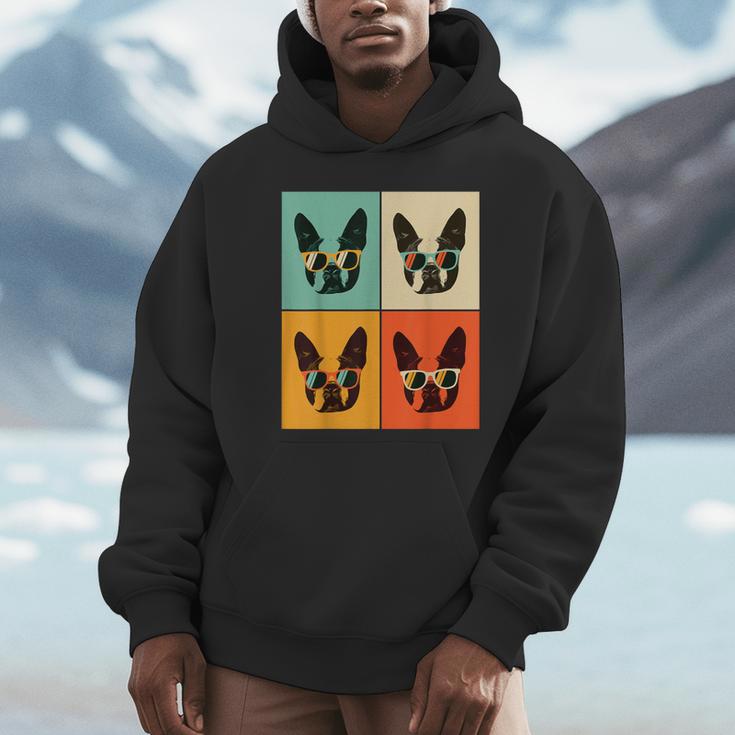 Bostie Dog Lover Boston Terrier With Sunglasses For Men Women Girls Kids Unisex Hoodie, novelty gifts, funny gifts