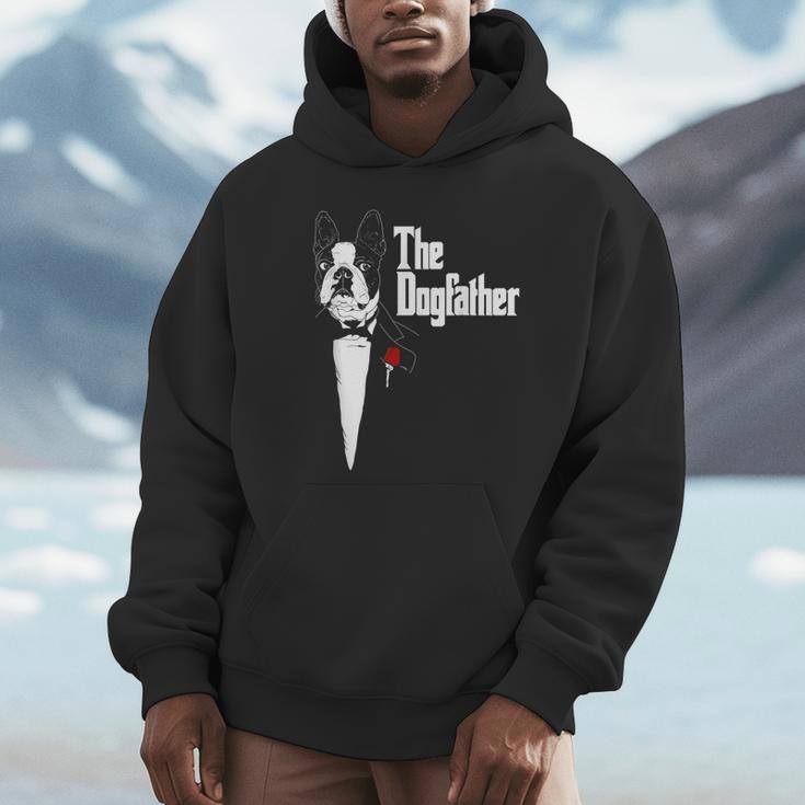 Boston Terrier Dad The DogFather Shirt Boston Terrier Unisex Hoodie, novelty gifts, funny gifts