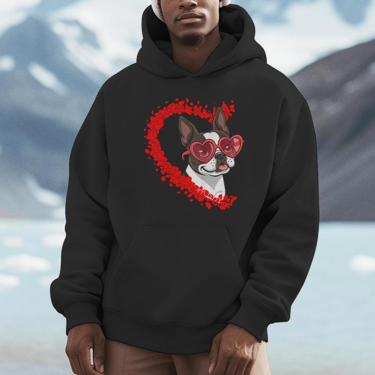Boston Terrier Dog Mom Dad Valentine’s Day Pet Lover For Men Women Kids Unisex Hoodie, novelty gifts, funny gifts