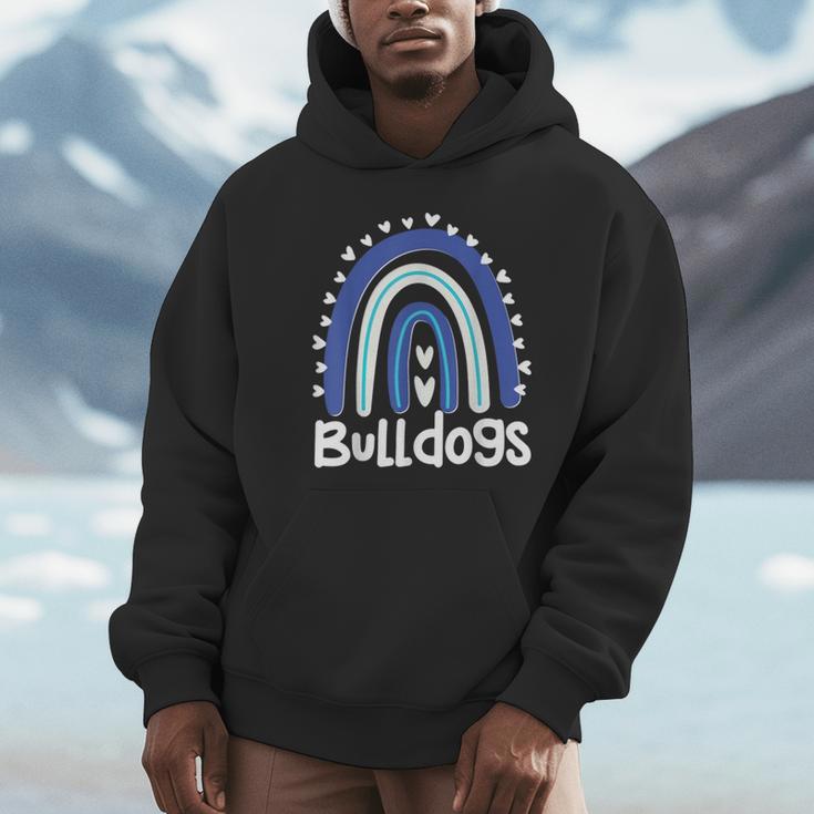 Bulldogs School Mascot Rainbow Teacher Lover Unisex Hoodie, novelty gifts, funny gifts Bulldogs School Mascot Rainbow Teacher Lover Unisex Hoodie, novelty gifts, funny gifts