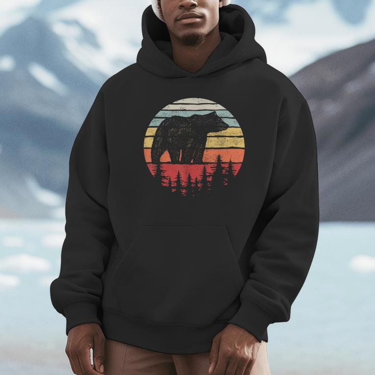 Catch Some Rays Vintage Retro Grizzly Bear Unisex Hoodie, novelty gifts, funny gifts