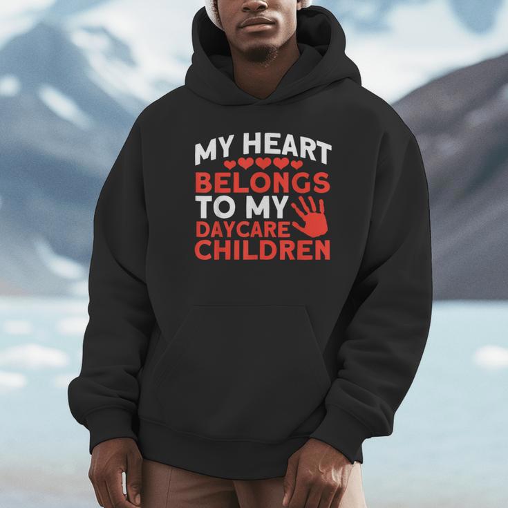 Childcare My Heart Belongs To Children Daycare Teacher Men Women Unisex Hoodie, novelty gifts, funny gifts