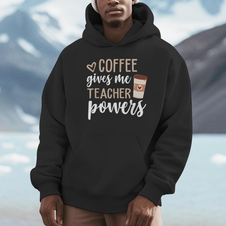 Coffee Gives Me Teacher Powers Teacher Unisex Hoodie, novelty gifts, funny gifts Coffee Gives Me Teacher Powers Teacher Unisex Hoodie, novelty gifts, funny gifts