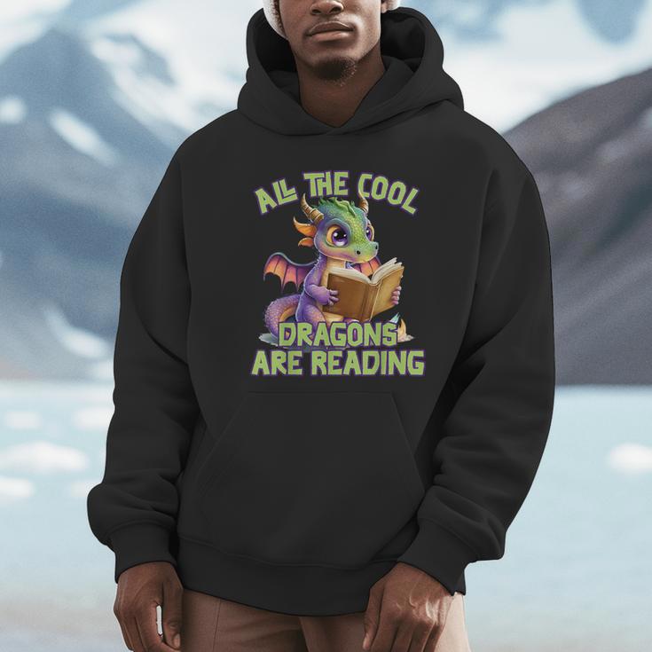 All The Cool Dragons Are Reading Dragon Teacher Unisex Hoodie, novelty gifts, funny gifts All The Cool Dragons Are Reading Dragon Teacher Unisex Hoodie, novelty gifts, funny gifts
