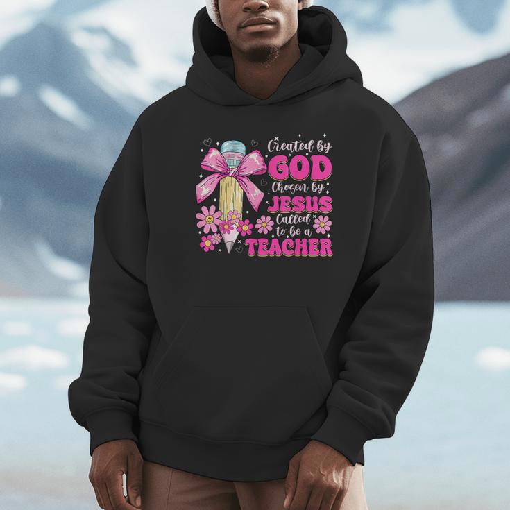 Created By God Called To Teacher Jesus Christian Teacher Unisex Hoodie, novelty gifts, funny gifts