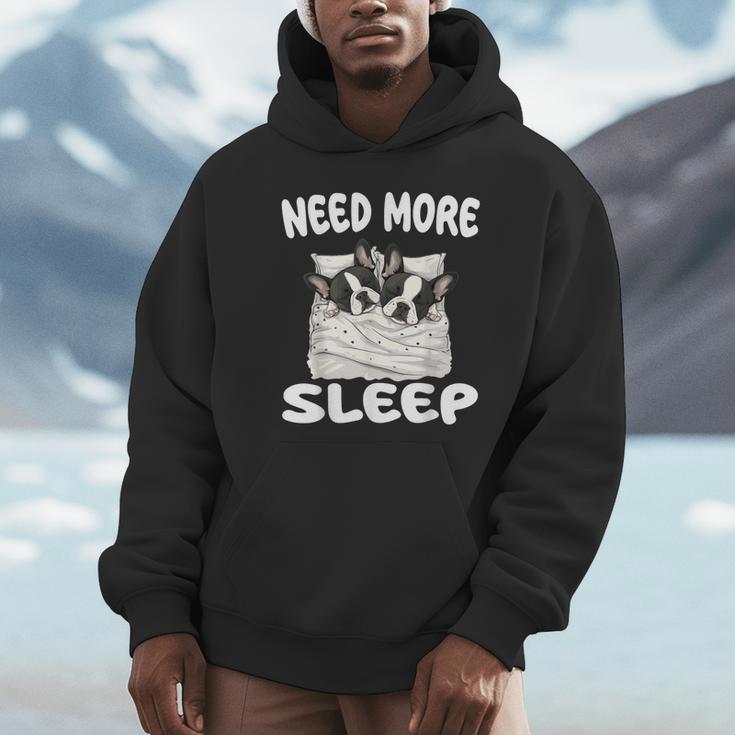 Cute Boston Terrier Need More Sleep Pajamas Nightgown Unisex Hoodie, novelty gifts, funny gifts