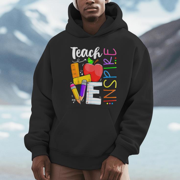 Cute Teach Love And Inspire Men Women Teacher Unisex Hoodie, novelty gifts, funny gifts Cute Teach Love And Inspire Men Women Teacher Unisex Hoodie, novelty gifts, funny gifts