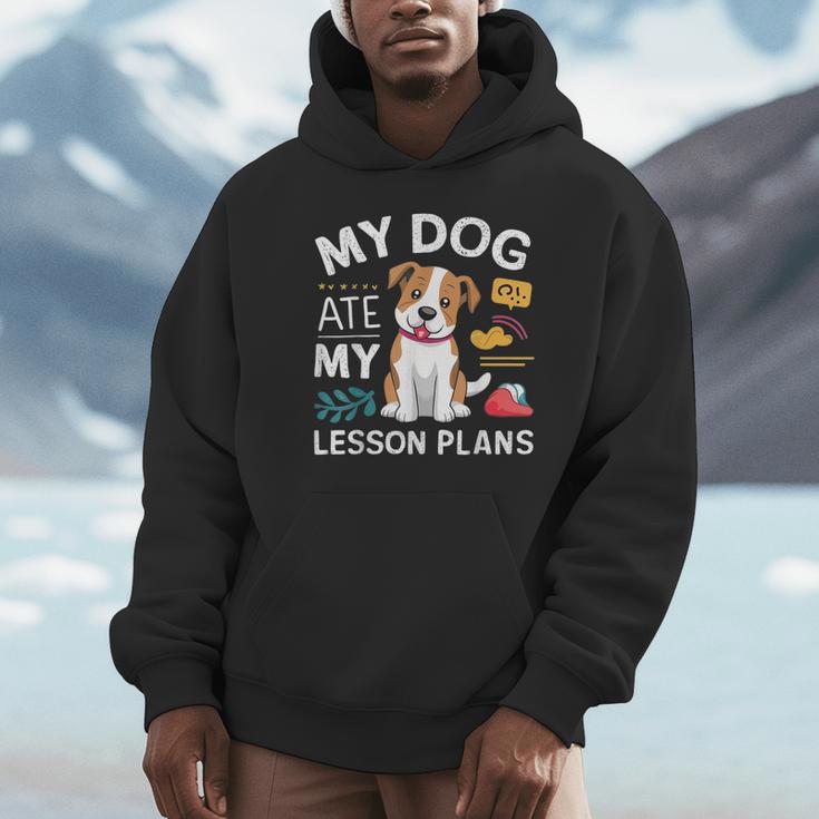 My Dog Ate My Lesson Plan Teacher Back To School Unisex Hoodie, novelty gifts, funny gifts