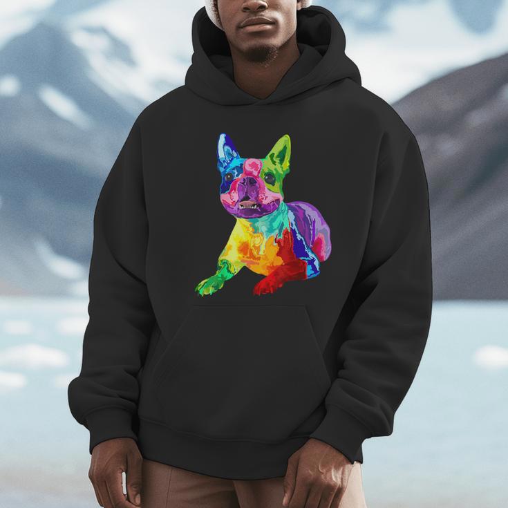 Dog Lover Boston Terrier Dog Colorful Boston Terrier Men Women Kids Unisex Hoodie, novelty gifts, funny gifts