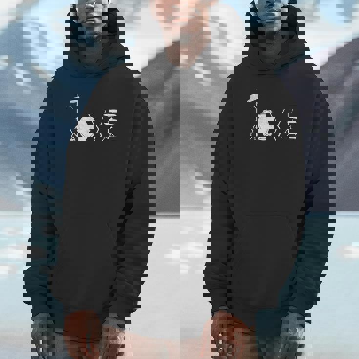 Drummer Love グラフィックドラムセット ドラミングミュージシャン ロックバンド パーカー