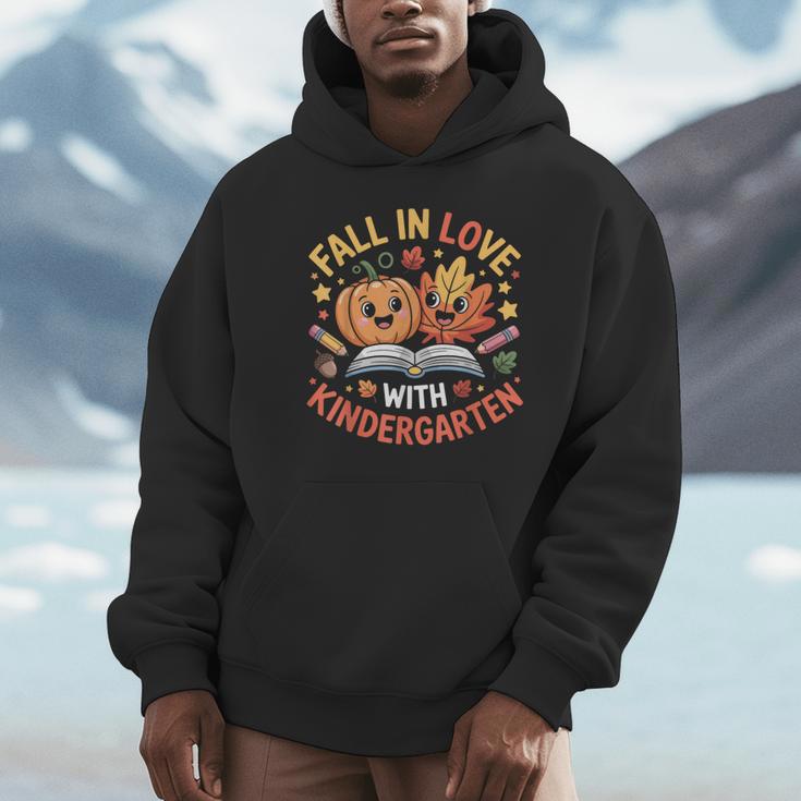 Fall In Love With Kindergarten Autumn Kindergarten Teacher Unisex Hoodie, novelty gifts, funny gifts Fall In Love With Kindergarten Autumn Kindergarten Teacher Unisex Hoodie, novelty gifts, funny gifts