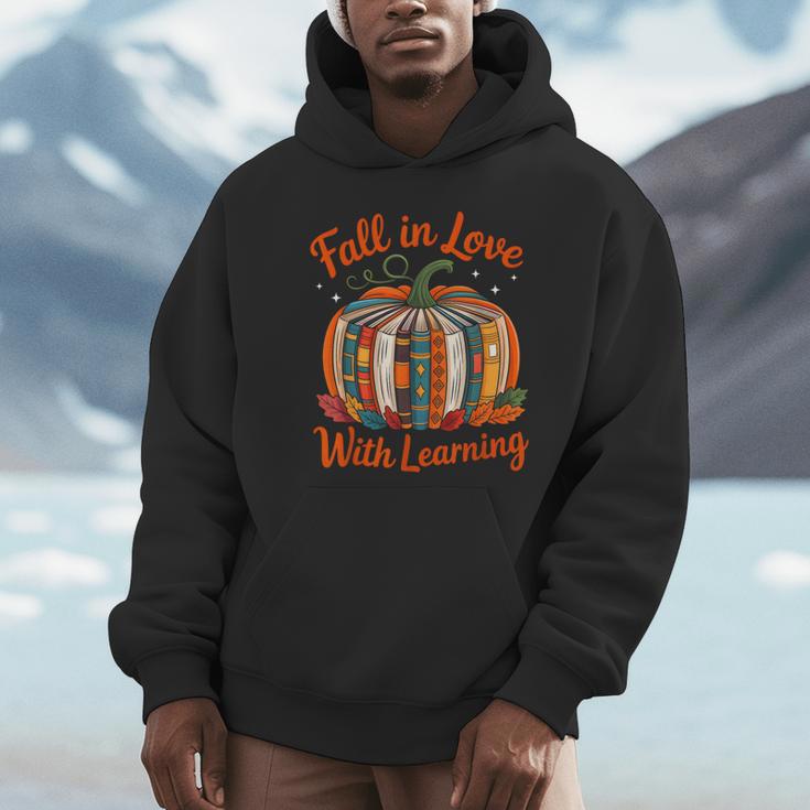 Fall In Love With Learning Book Lover Autumn Pumpkin Teacher Unisex Hoodie, novelty gifts, funny gifts Fall In Love With Learning Book Lover Autumn Pumpkin Teacher Unisex Hoodie, novelty gifts, funny gifts
