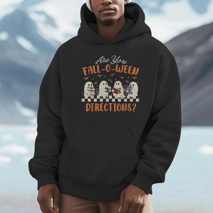 Are You Fall-O-Ween Directions Halloween TeacherGhost Book Unisex Hoodie, novelty gifts, funny gifts