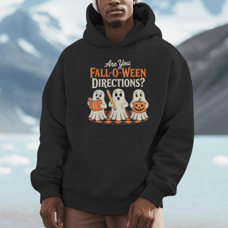 Are You Fall O Ween DirectionsRetro Teacher Halloween Ghost Unisex Hoodie, novelty gifts, funny gifts Are You Fall O Ween DirectionsRetro Teacher Halloween Ghost Unisex Hoodie, novelty gifts, funny gifts