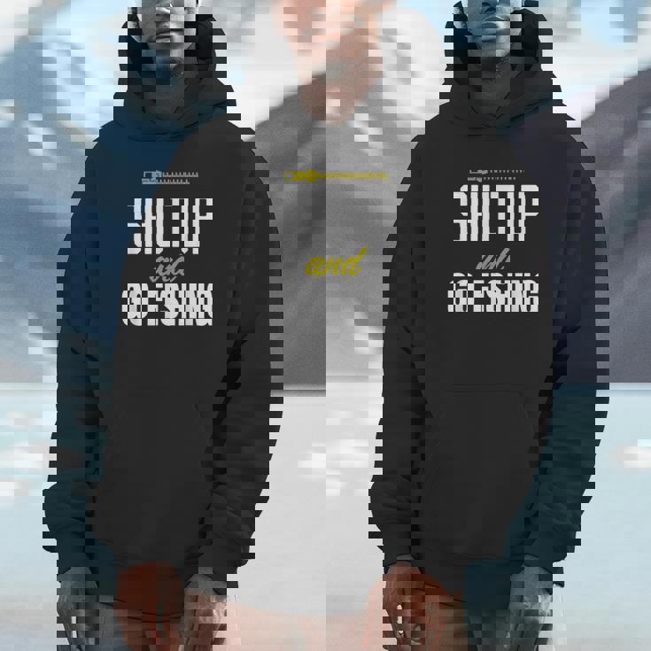 hut Up And Go Fishing Fisher Lover Fish Fishing パーカー