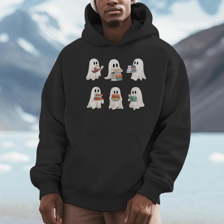 Ghost Reading Books Teacher Halloween Librarian Cute Boook Unisex Hoodie, novelty gifts, funny gifts Ghost Reading Books Teacher Halloween Librarian Cute Boook Unisex Hoodie, novelty gifts, funny gifts