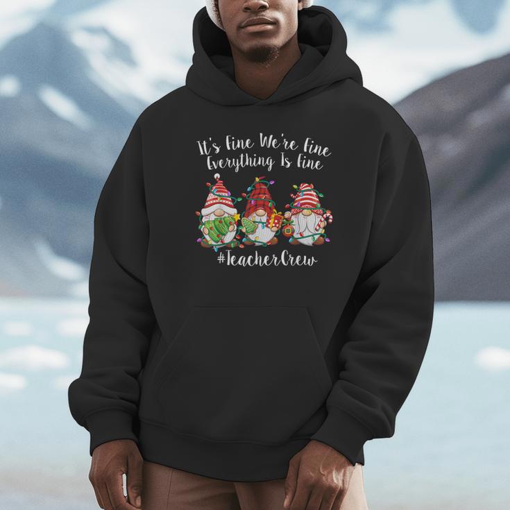 Gnome It's Fine I'm Fine Everything Is Fine Teacher Xmas Unisex Hoodie, novelty gifts, funny gifts Gnome It's Fine I'm Fine Everything Is Fine Teacher Xmas Unisex Hoodie, novelty gifts, funny gifts
