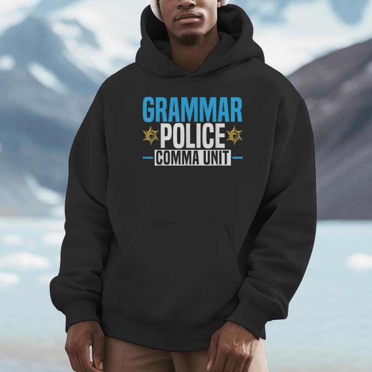 Grammar Police Comma Unit English Teacher Grammar Teacher For Men Women Unisex Hoodie, novelty gifts, funny gifts