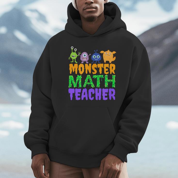Halloween Monster Math Teacher Men Women Unisex Hoodie, novelty gifts, funny gifts