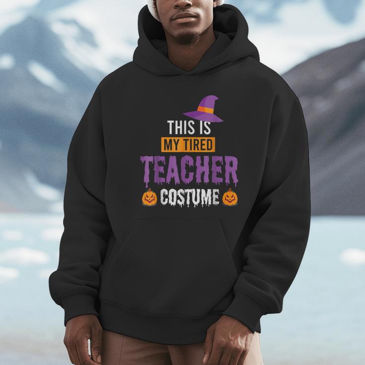 Halloween Teachers This Is My Tired Teacher Costume Unisex Hoodie, novelty gifts, funny gifts
