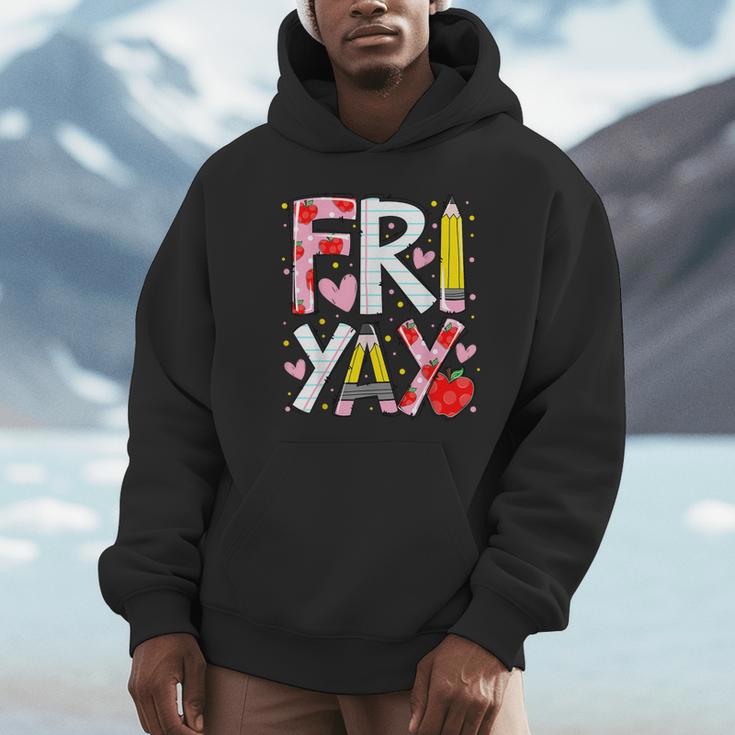 Happy Fri-Yay Teacher Back To School Friday Lovers Unisex Hoodie, novelty gifts, funny gifts