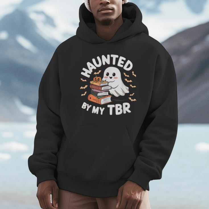 Haunted By My TBR Cute Ghost Book Reading Teacher Halloween Unisex Hoodie, novelty gifts, funny gifts Haunted By My TBR Cute Ghost Book Reading Teacher Halloween Unisex Hoodie, novelty gifts, funny gifts