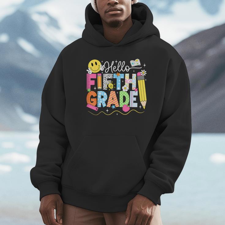 Hello Fifth Grade Team 5th Grade Back To School Teacher Kids Unisex Hoodie, novelty gifts, funny gifts