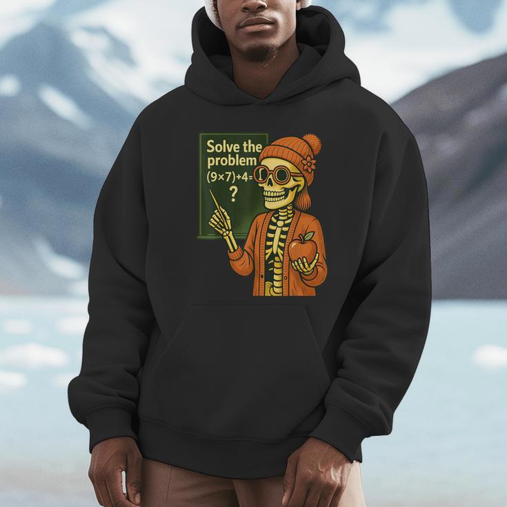 HUGvyn Halloween Skeleton Six Seven 67 Meme PEMDAS Teacher Unisex Hoodie, novelty gifts, funny gifts