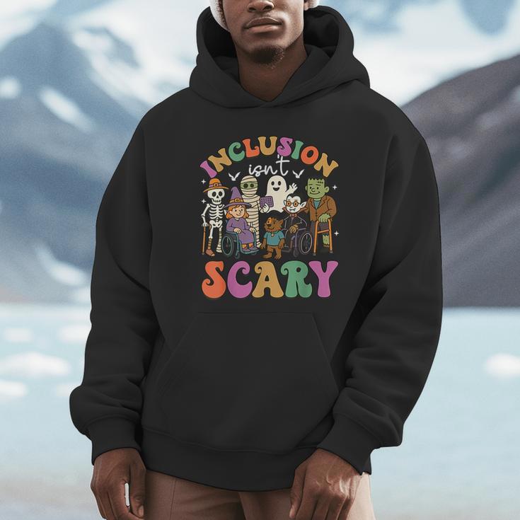 Inclusion Isn't Scary Ghost Mummy Halloween SLP Sped Teacher Unisex Hoodie, novelty gifts, funny gifts Inclusion Isn't Scary Ghost Mummy Halloween SLP Sped Teacher Unisex Hoodie, novelty gifts, funny gifts