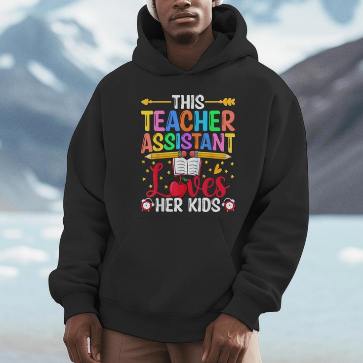 Instructional Assistant Loves Her Kids Teacher Assistant Unisex Hoodie, novelty gifts, funny gifts