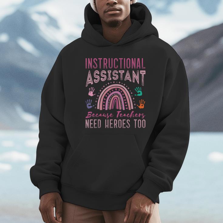 Instructional Assistant Because Teacher Need Hero Learning Unisex Hoodie, novelty gifts, funny gifts