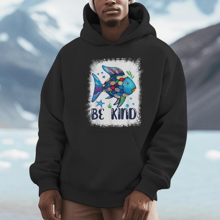 Be Kind Rainbow Fish Teacher Life Back To School Teaching Men Women Unisex Hoodie, novelty gifts, funny gifts
