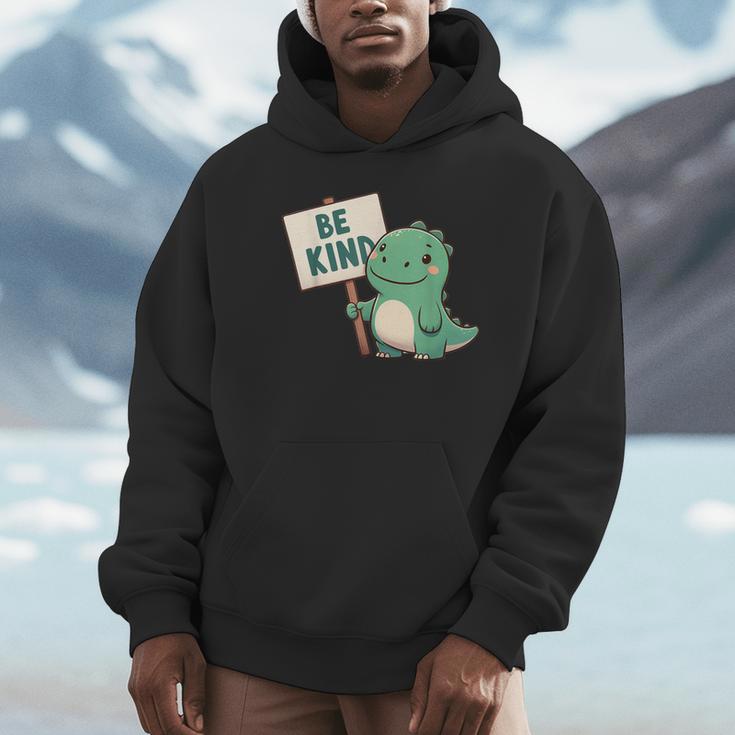 Be Kind Teacher Anti-Bullying Dino Kindness Women Men Boys Unisex Hoodie, novelty gifts, funny gifts