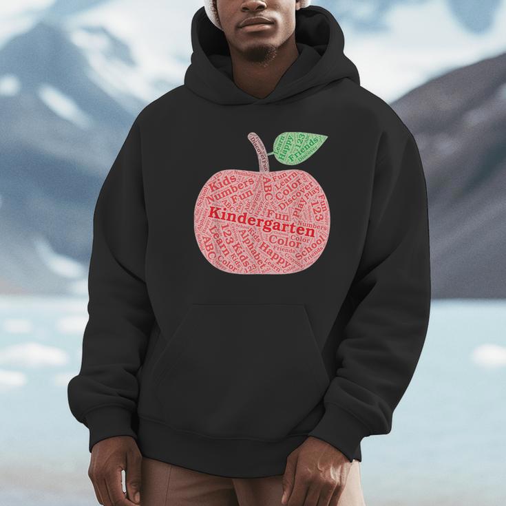 Kindergarten Apple Word Art For Teachers & Students Unisex Hoodie, novelty gifts, funny gifts Kindergarten Apple Word Art For Teachers & Students Unisex Hoodie, novelty gifts, funny gifts