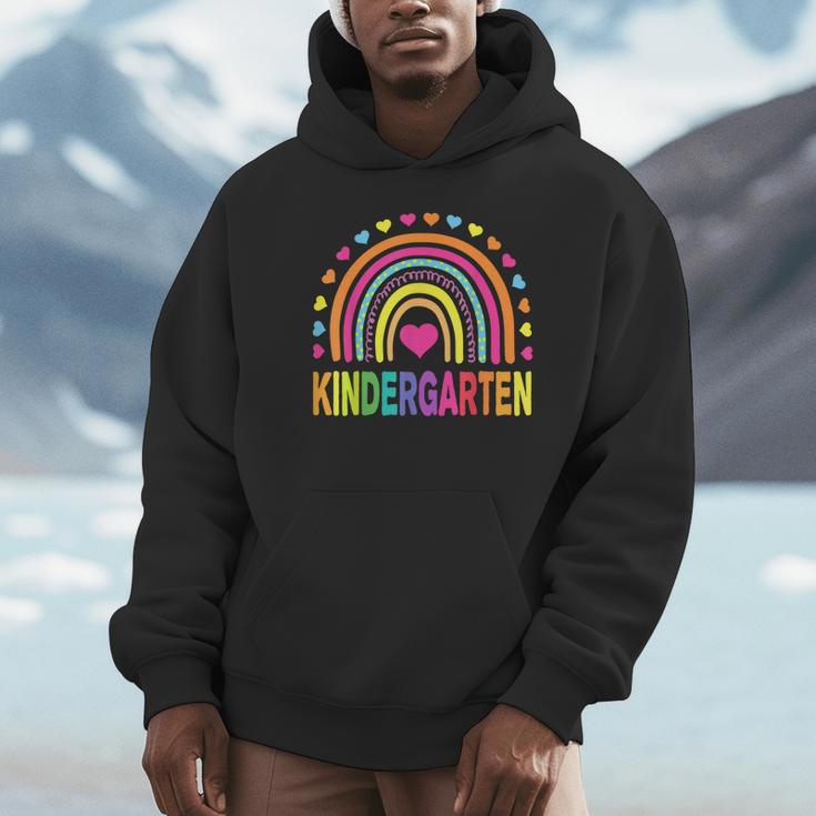 Kindergarten Rainbow Girls Boys Teacher Team Kinder Squad Unisex Hoodie, novelty gifts, funny gifts