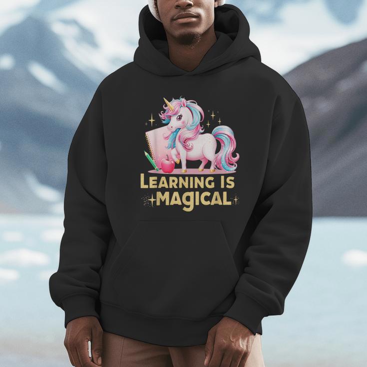 LEARNING IS MAGICAL TEACHER UNICORN BACK TO SCHOOL UNICORN Unisex Hoodie, novelty gifts, funny gifts LEARNING IS MAGICAL TEACHER UNICORN BACK TO SCHOOL UNICORN Unisex Hoodie, novelty gifts, funny gifts
