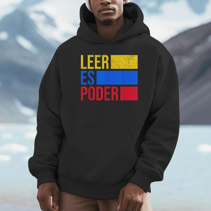 Leer Es Poder Colombian Spanish Teacher Maestra Colombia Unisex Hoodie, novelty gifts, funny gifts