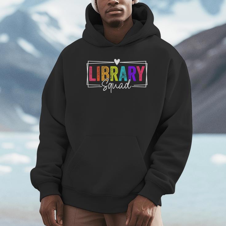 Library Squad Team Librarian Teacher Book Lover Unisex Hoodie, novelty gifts, funny gifts