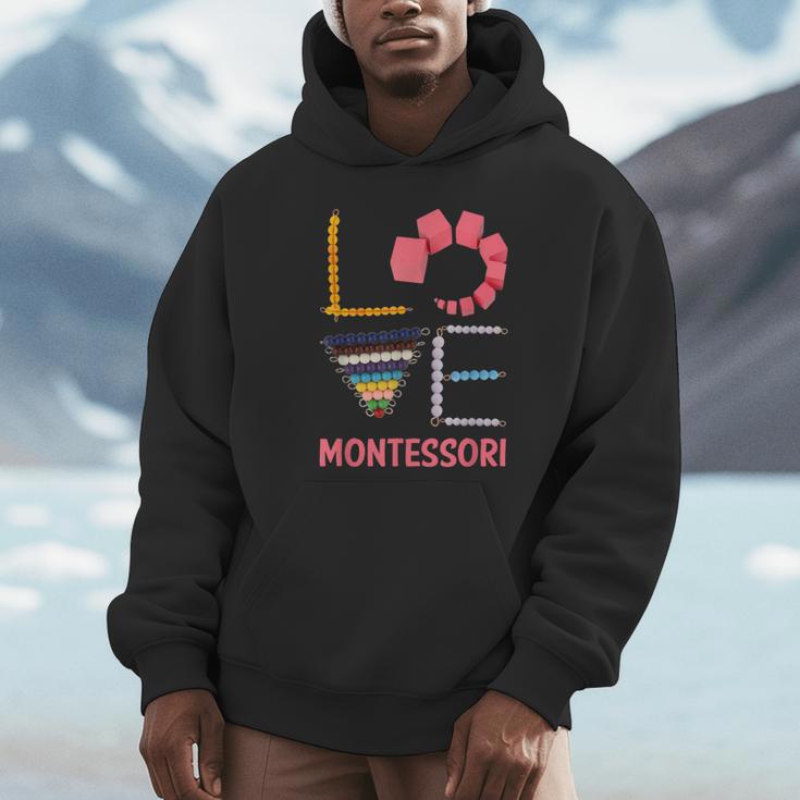 Love Montessori Education Math Teacher Unisex Hoodie, novelty gifts, funny gifts