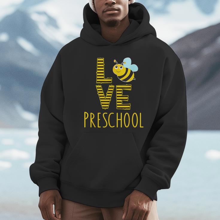 Love Preschool Back To School Yellow Bee Preschool Teacher For Men Women Girls Kids Unisex Hoodie, novelty gifts, funny gifts