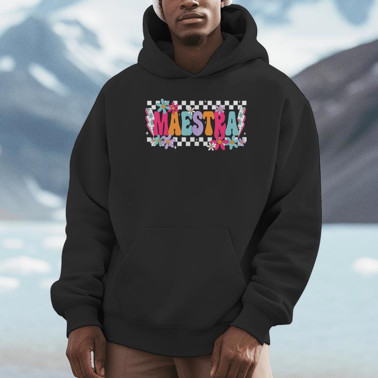 Maestra Teacher Spanish Back To School First Day Of School Unisex Hoodie, novelty gifts, funny gifts