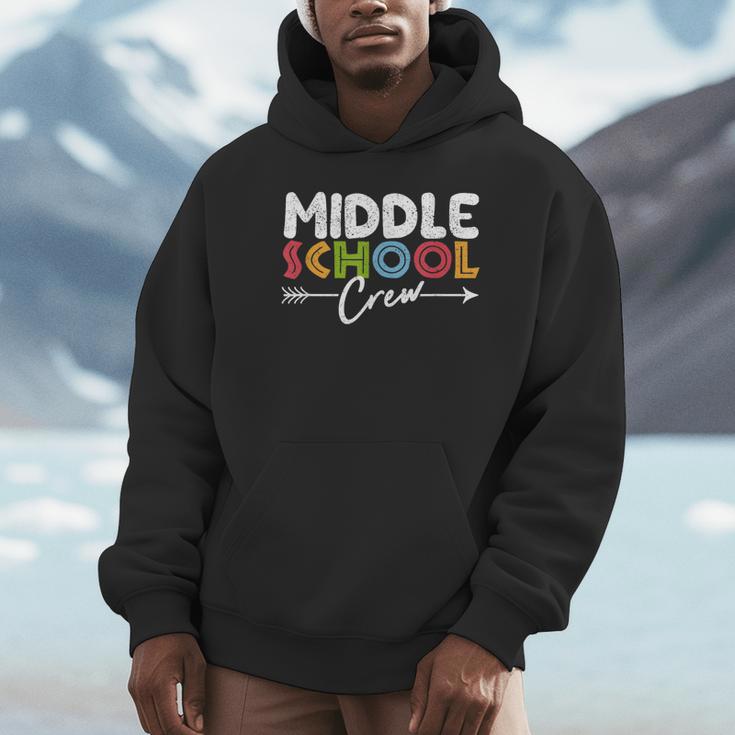Middle School Crew Retro Teacher Student Vintage Unisex Hoodie, novelty gifts, funny gifts Middle School Crew Retro Teacher Student Vintage Unisex Hoodie, novelty gifts, funny gifts