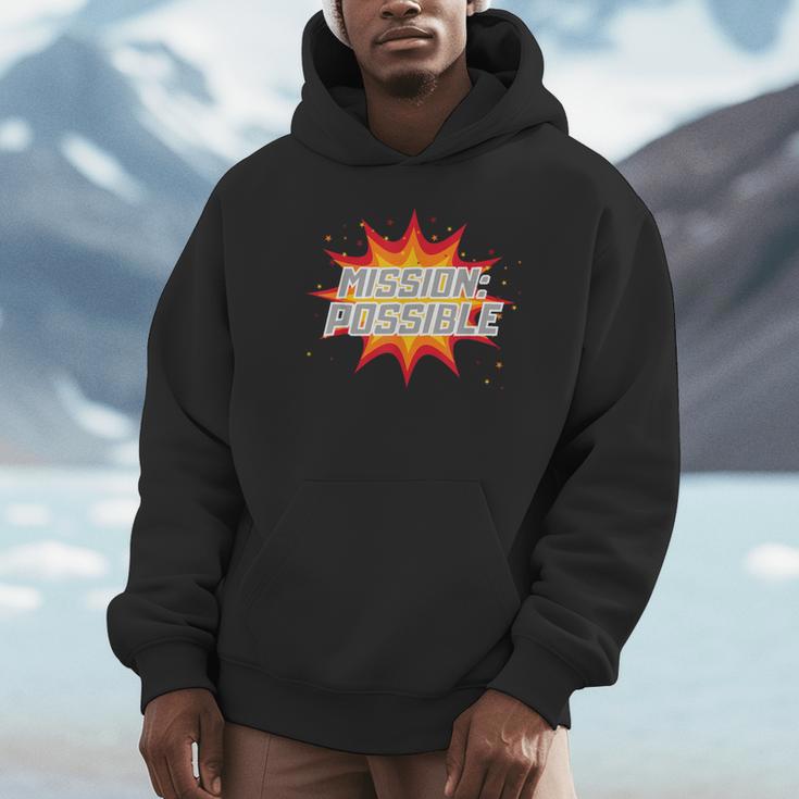 Mission Possible Motivational Inspirational School Teacher Unisex Hoodie, novelty gifts, funny gifts Mission Possible Motivational Inspirational School Teacher Unisex Hoodie, novelty gifts, funny gifts