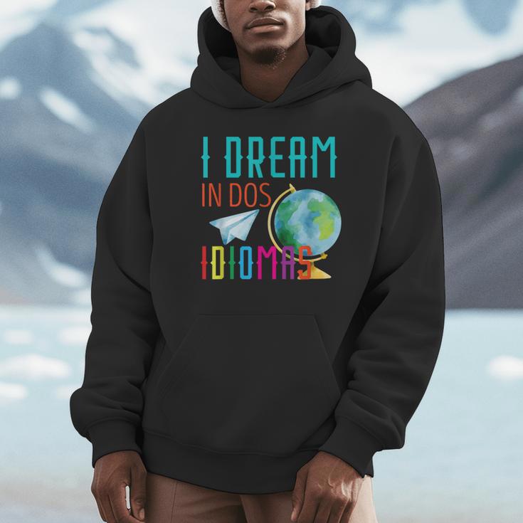 Multilingual Teacher In Dos Idiomas Linguist Language Unisex Hoodie, novelty gifts, funny gifts