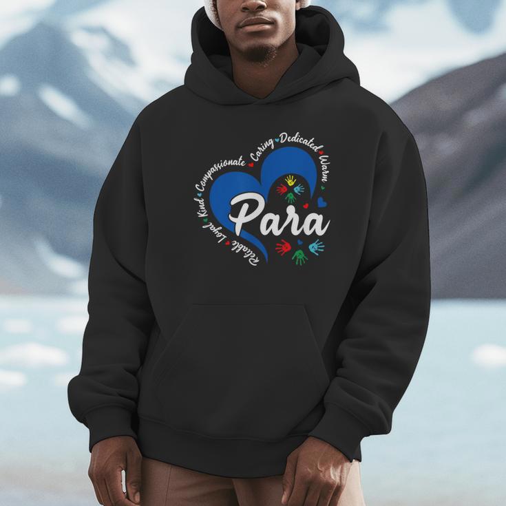 Para Heart Teacher Paraprofessional School Appreciation Unisex Hoodie, novelty gifts, funny gifts